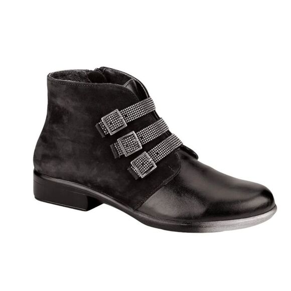 Naot Vardar Leather & Suede Calima Boot 3 Strap Zip Booties SZ 41/10 - Picture 1 of 11